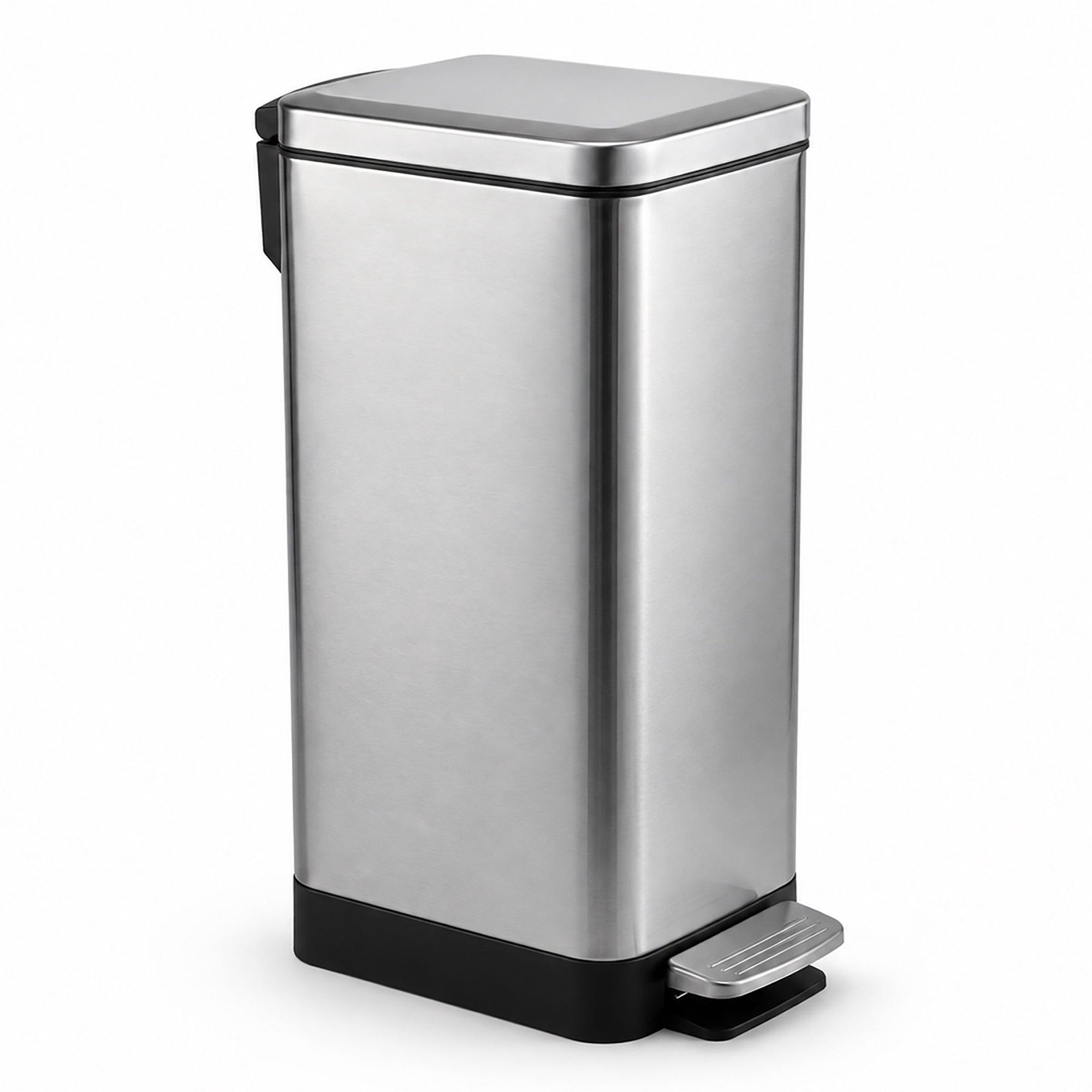 Edelstahl-treteimer, 15 L – Soft-close, Schlankes Design