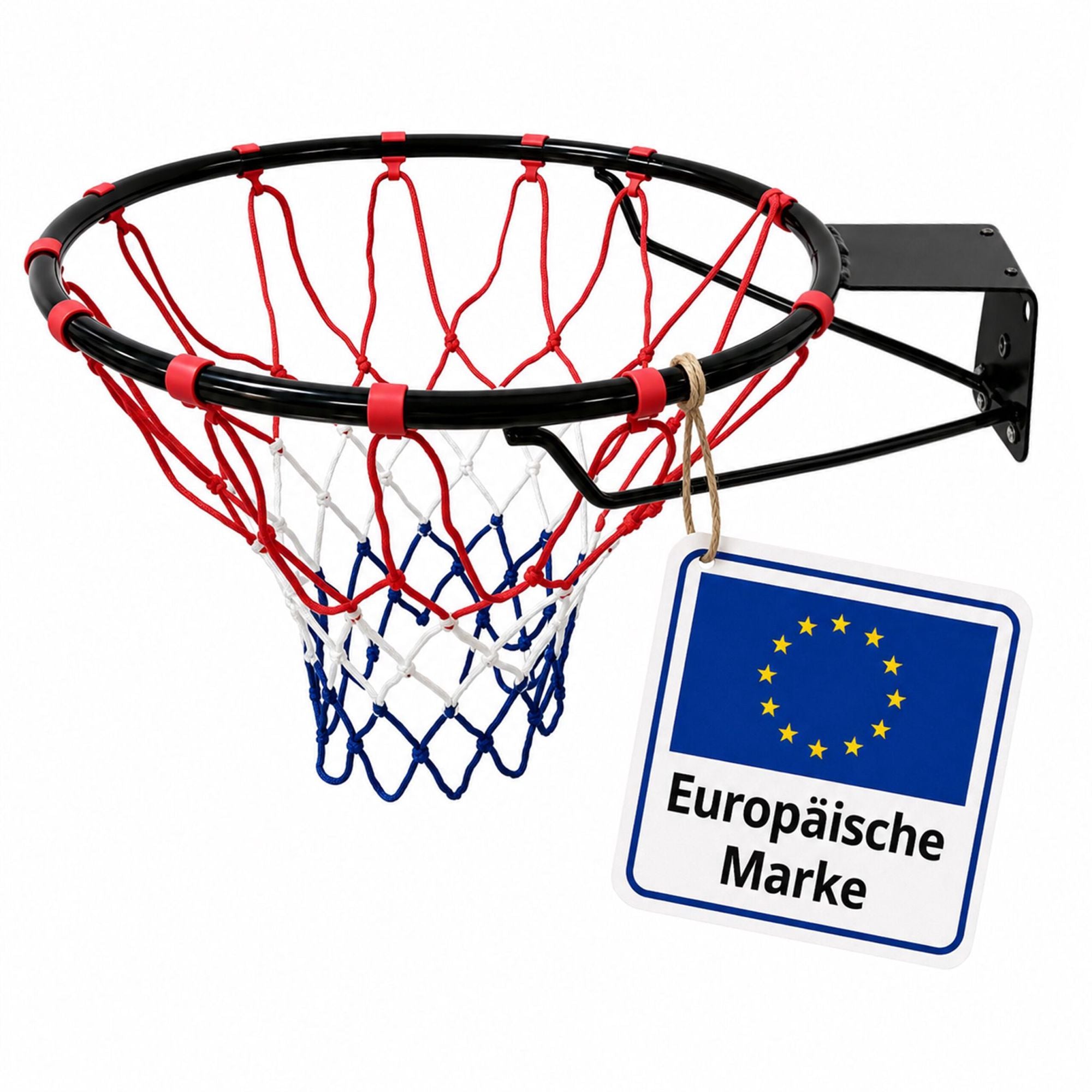 45 Cm Wand-basketballkorb Mit Dreifarbigem Netz