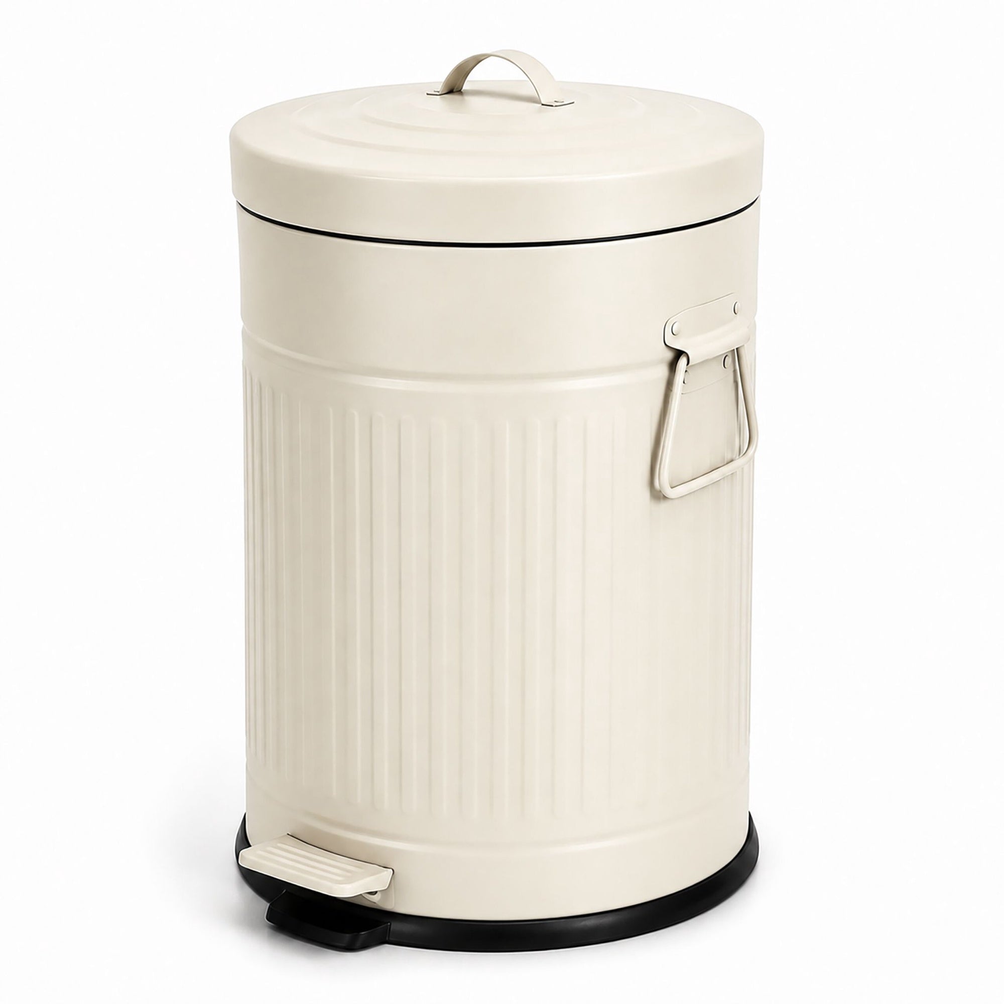 Retro-treteimer, 20 L, Beige – Soft-close, Vintage-design