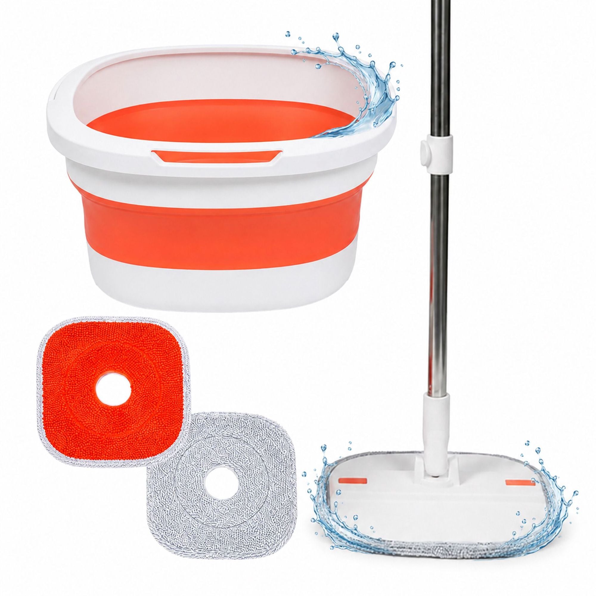 Faltbares Moppset Mit Mikrofaserpads Und Auswringsystem