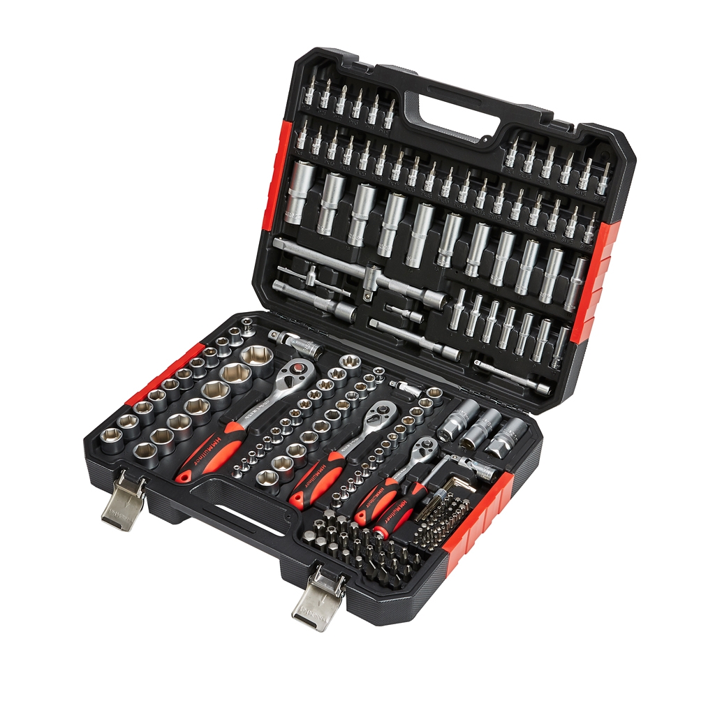 Hm Müllner Steckschlüsselsatz 181-tlg Profi 1/4", 3/8", 1/2" Chrom-vanadium 7181