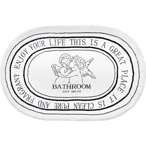 Badezimmer-tischdecke In Schwarz Und Weiß, 50 X 80 Cm, Doppel- Und Saugfähig, Maschinenwaschbar, Antidérapant, Für Die Dusche, Badezimmer, Dekoration Für Das Bad