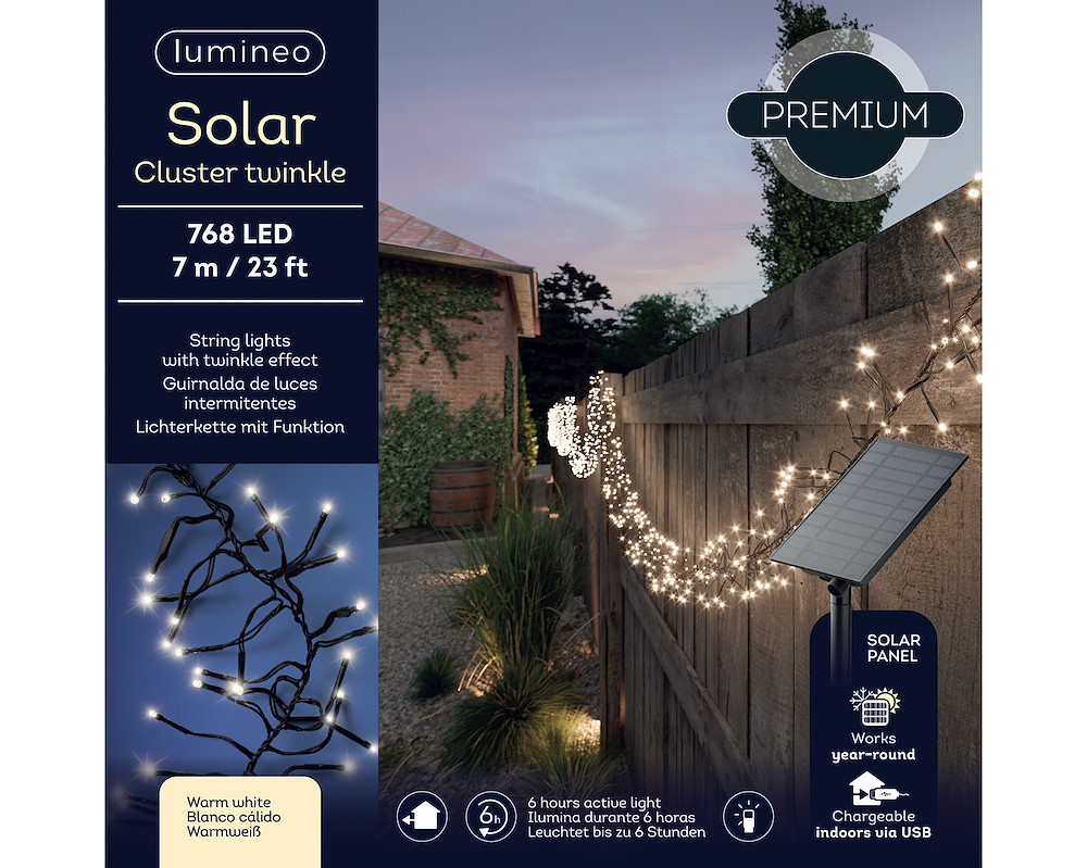 Solar Clusterbeleuchtung L700.00cm-768l