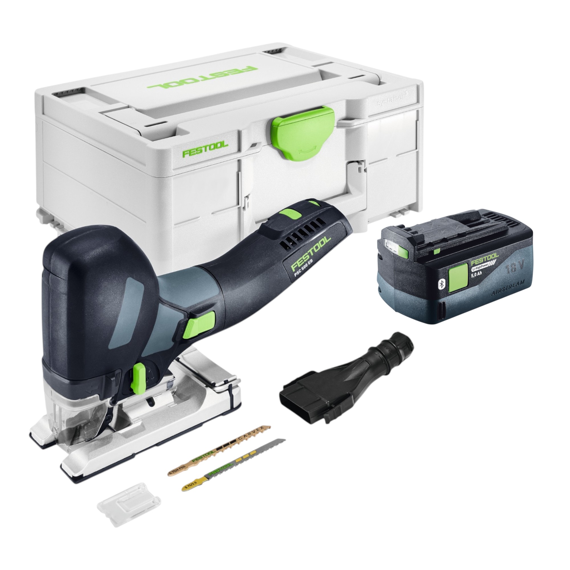 Festool Psc 500 Eb-basic Akku Pendelstichsäge 18 V 120 Mm + 1x Akku 5,0 Ah + Systainer - Ohne Ladegerät