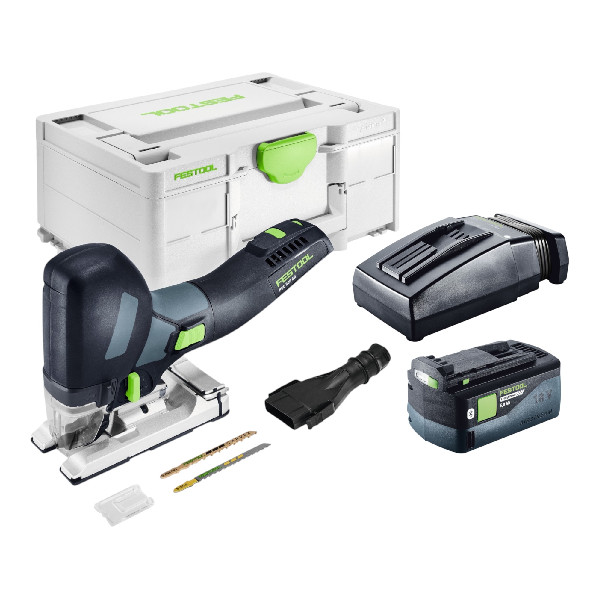Festool Psc 500 Eb-basic Akku Pendelstichsäge 18 V 120 Mm + 1x Akku 5,0 Ah + Ladegerät + Systainer