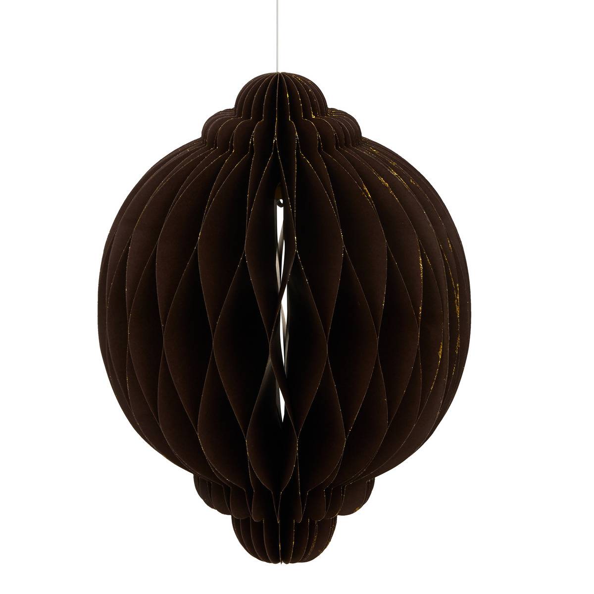 Weihnachtsanhänger „pallo“ Aus Braunem Papier, Durchmesser 30 Cm -