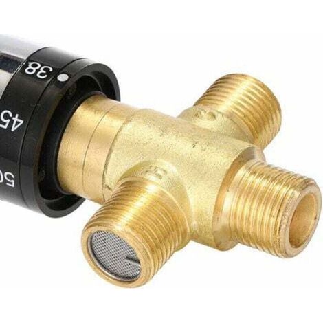 Mitigeur Thermostatique Réglable De Salle De Bains, Mitigeur D'Eau En Laiton Vanne De Contrle De Température De Mélange D'Eau Chaude/froide - Typ 3