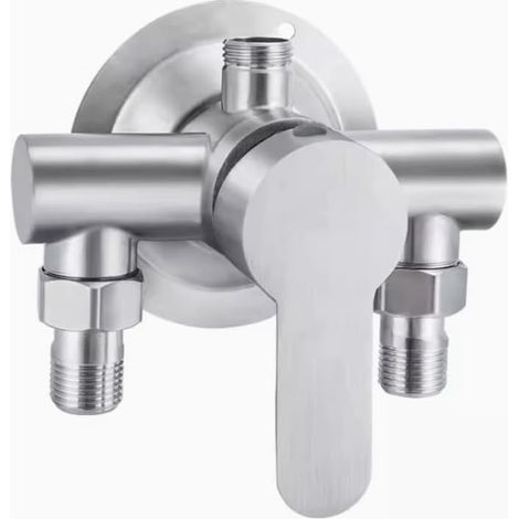 Duscharmatur Aus Edelstahl 304, Heiß-/kaltwassermischer, G1/2-gewinde, Wandmontage, Metallgriff