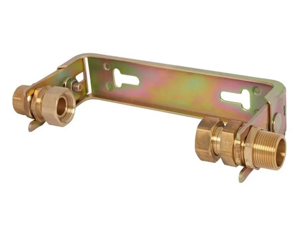 Js Wasserzähler-einbaubügel, Waagerecht, Mit Verschraubung, Verstellbar, Mit Dauerdurchfluss Q3=4m3/h, 1'' X 1'', Verzinkt, 0022602570001