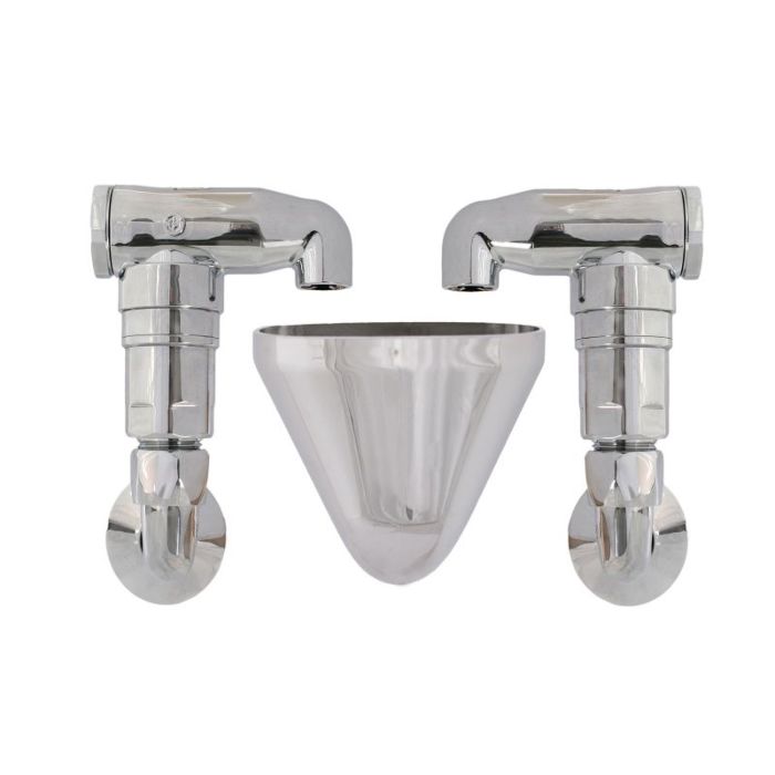 Schlösser Rohrbelüfter Bauform E 0082031550001 2-fach, Dn 15, 1/2 X 1 X 1/2", Verchromt