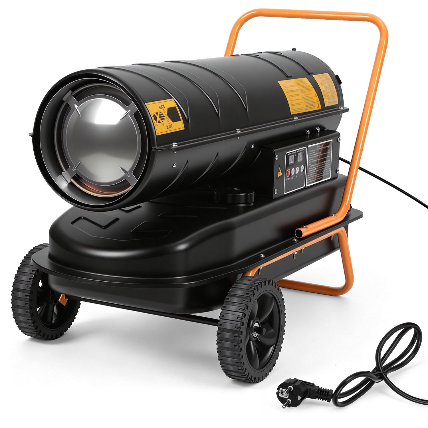 Tolletour 30kw Heizkanone Ölheizgebläse - Ölheizer Bauheizer Diesel - Mobile Heizlösung Für Baustellen Und Gewerbe - Digital Diesel Heißluftgenerator 220v 38l Tank