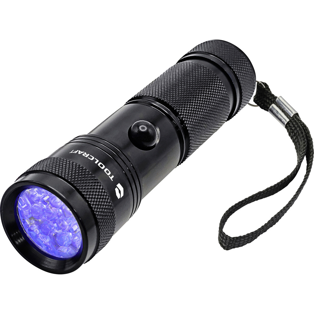Toolcraft To-11105790 Uv-led Taschenlampe Mit Handschlaufe, Mit Uv-licht Batteriebetrieben 95.1 G