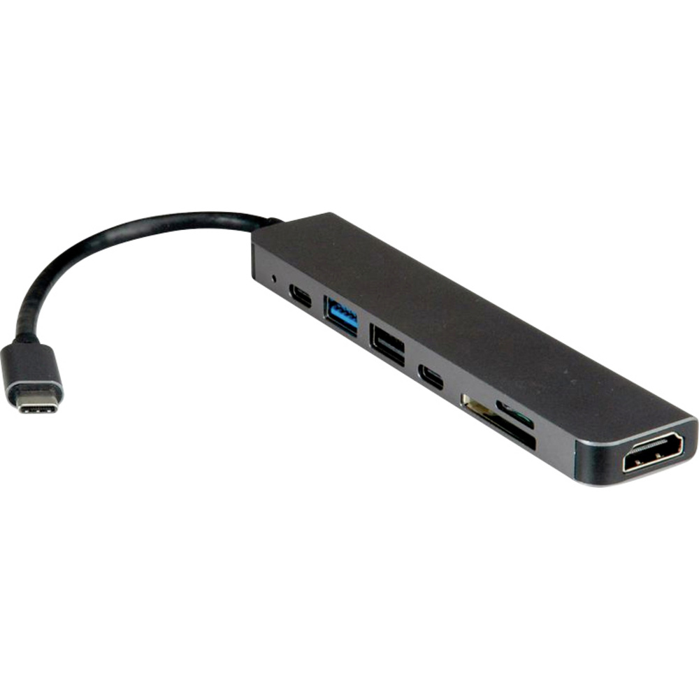 Value Usb 2.0 Adapter [1x Usb-c® - 7x Hdmi®, Usb-a, Usb-c®, Sd, Microsd] Value Usb Typ C Dockingstat