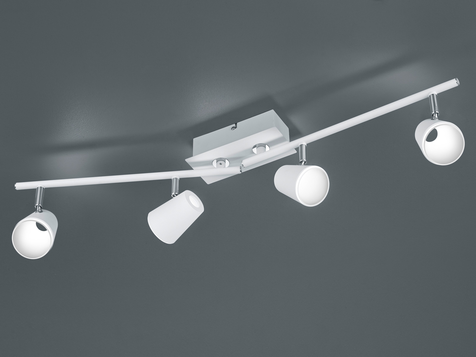 Led Deckenstrahler Narcos 4-flammig Weiß, Breite 81,5cm