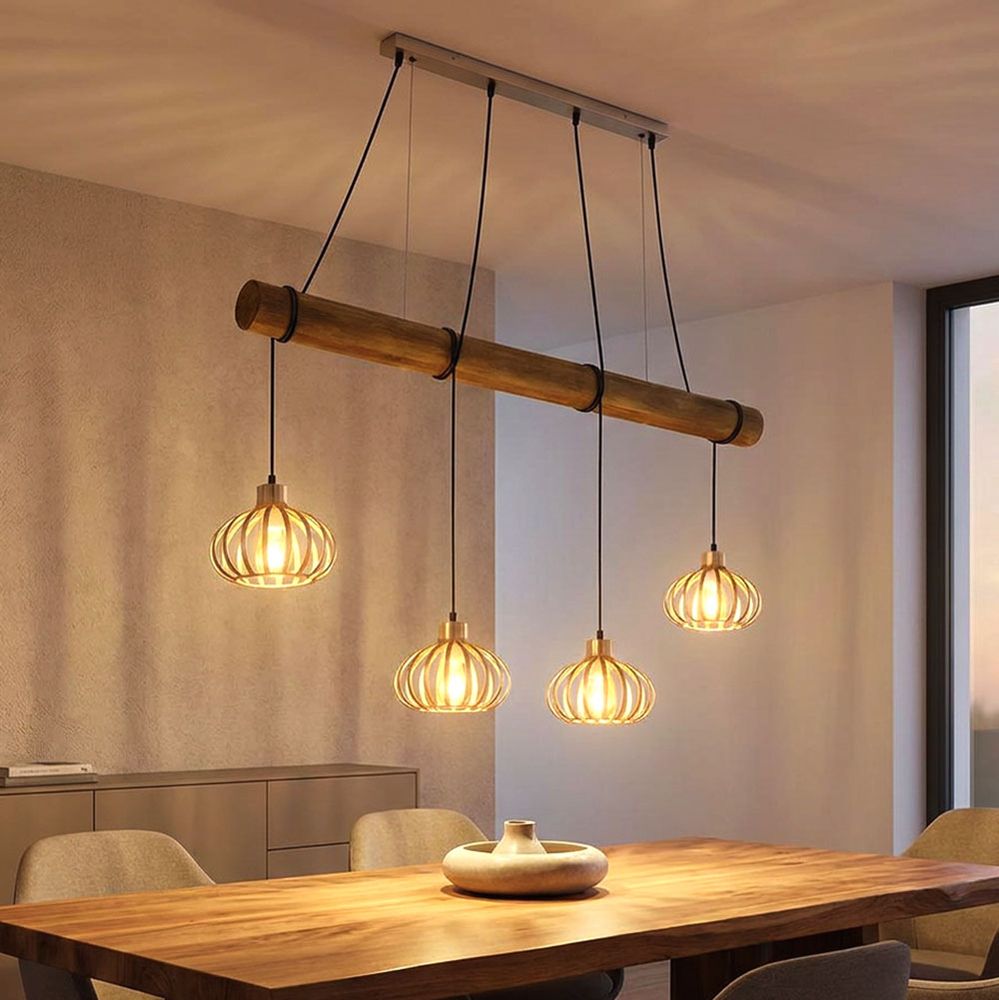 Led Pendelleuchte Hängelampe Esszimmerlampe Gitter Höhenverstellbar H 150 Cm