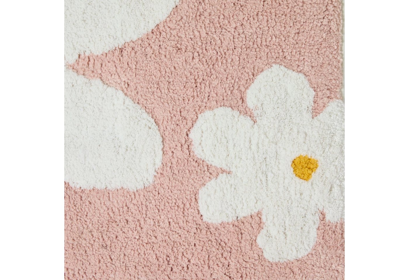 Homescapes Badematte Blumen 50x80 Cm – Badteppich Rosa, 100 % Baumwolle Bild 2