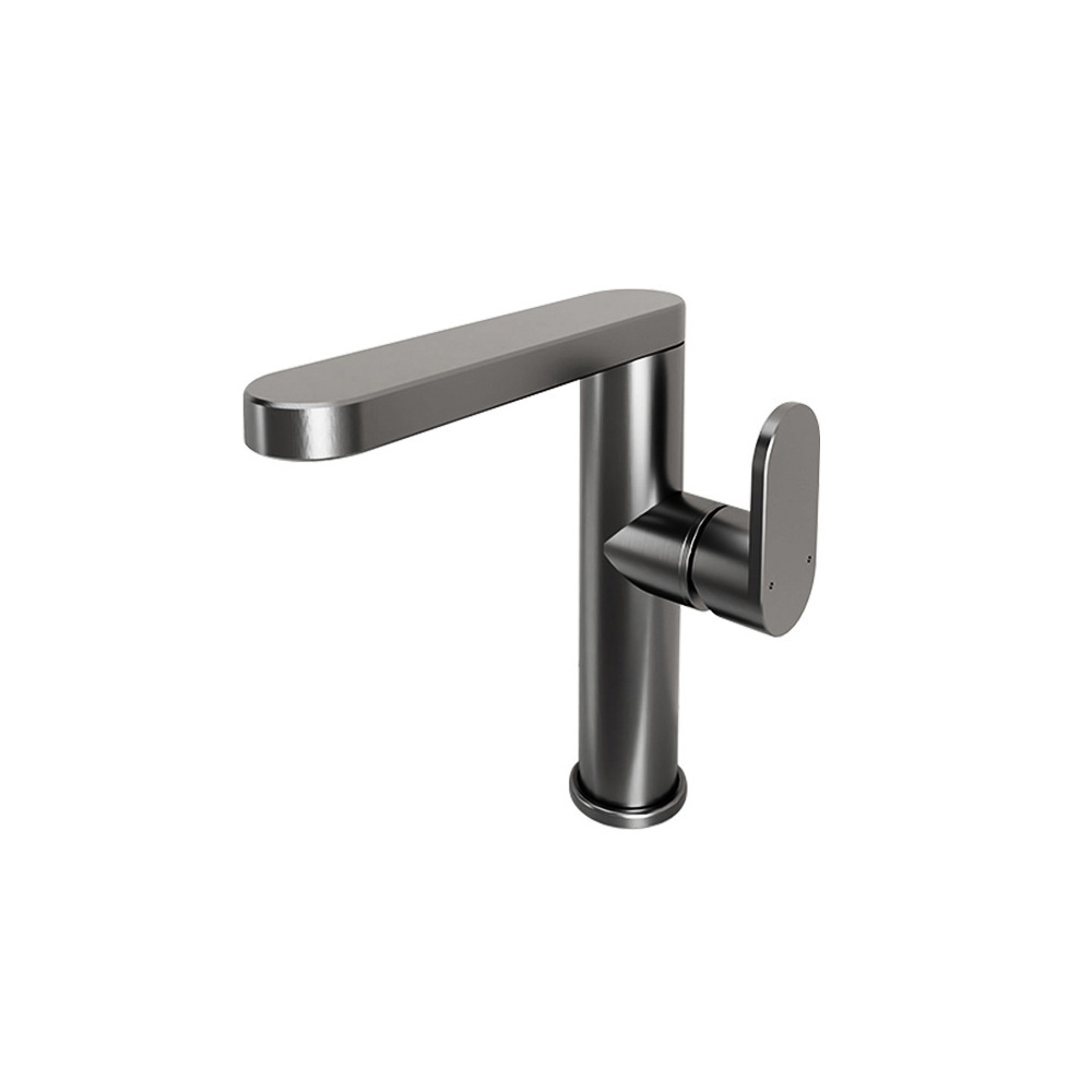 Robinet Salle De Bain, Aluminium Spatial Mitigeur Lavabo Monocommand Mit Double Commande Chaud Et Froid, Modernes Robinet Lavabo