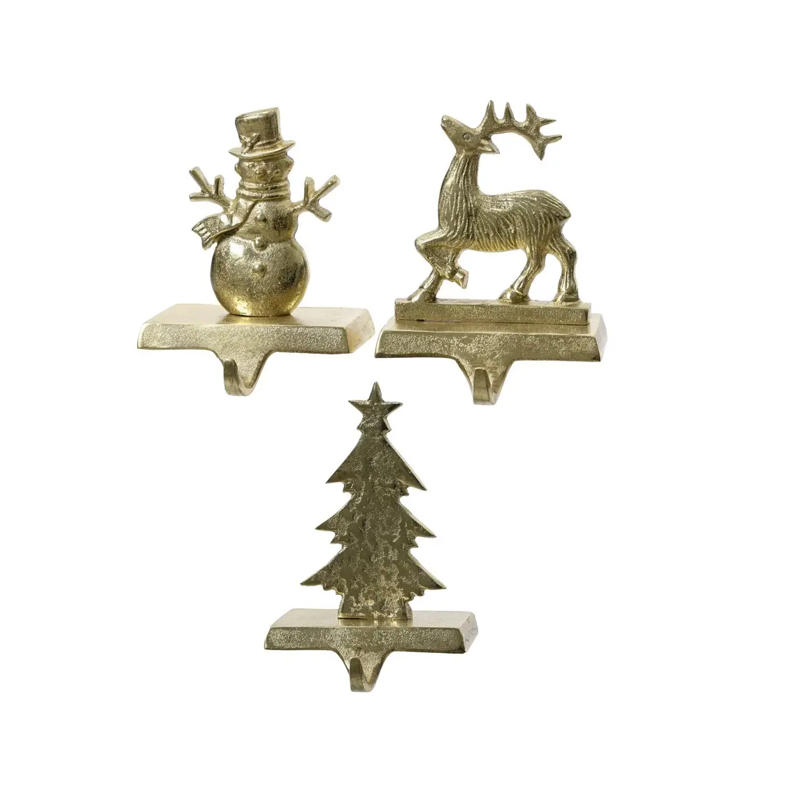 Goldener Weihnachtsstrumpf-haken 12 × 5 × 12 Cm