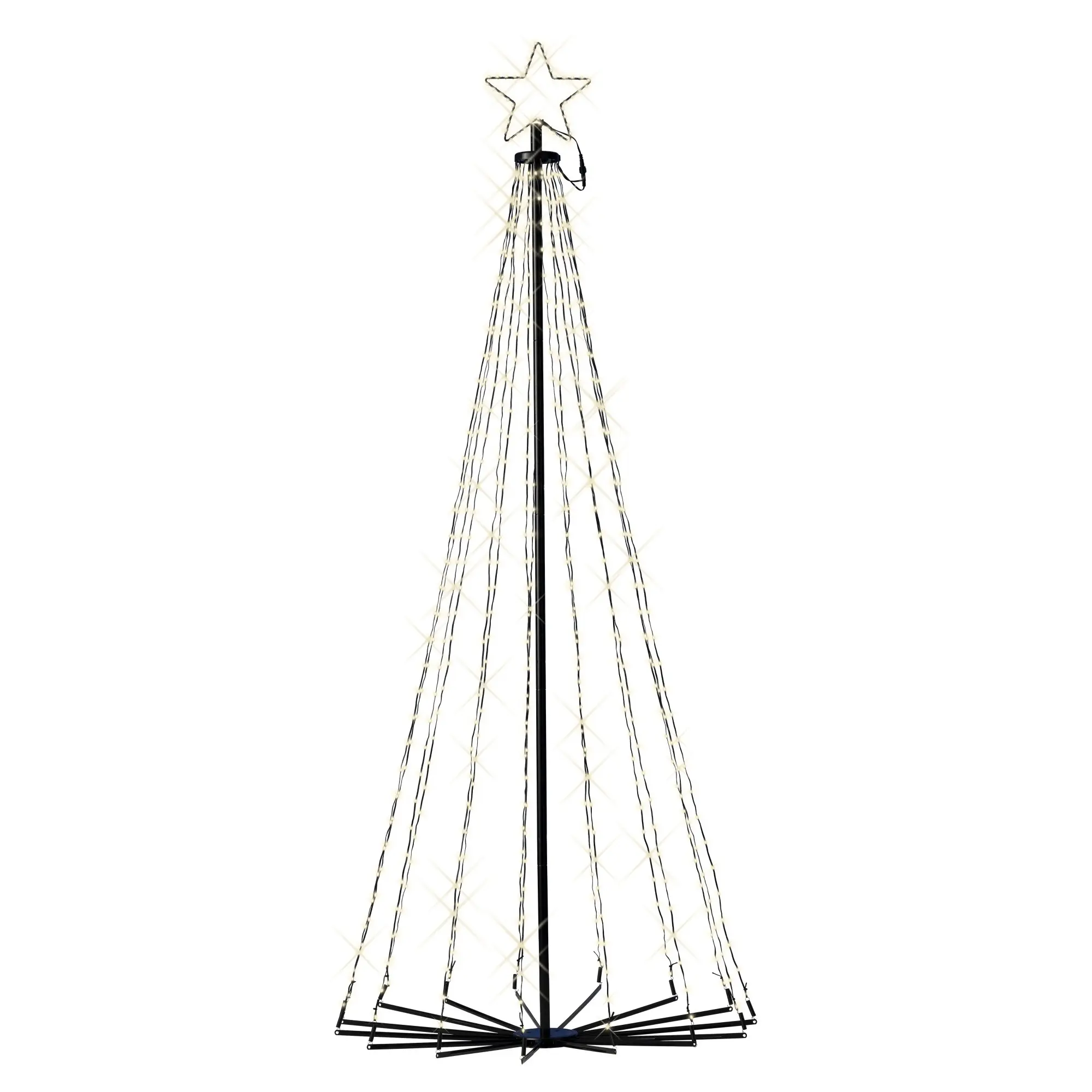 Led Weihnachtsbaum Konisch Für Den Außenbereich Ø80 × H180 Cm Warmweiß Mit 8 Funktionen
