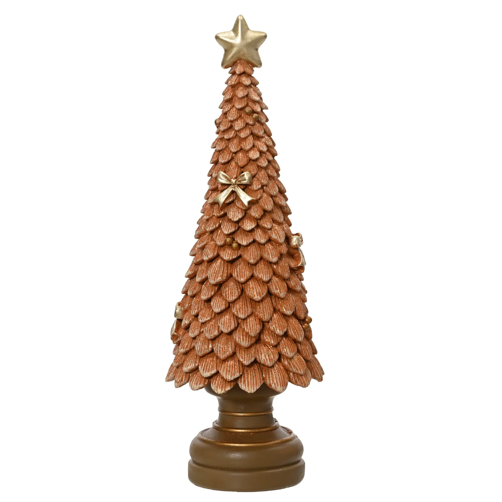 Glitzerndes Karamelldekoratives Weihnachtsbaum Aus Resin, 36 Cm Hoch