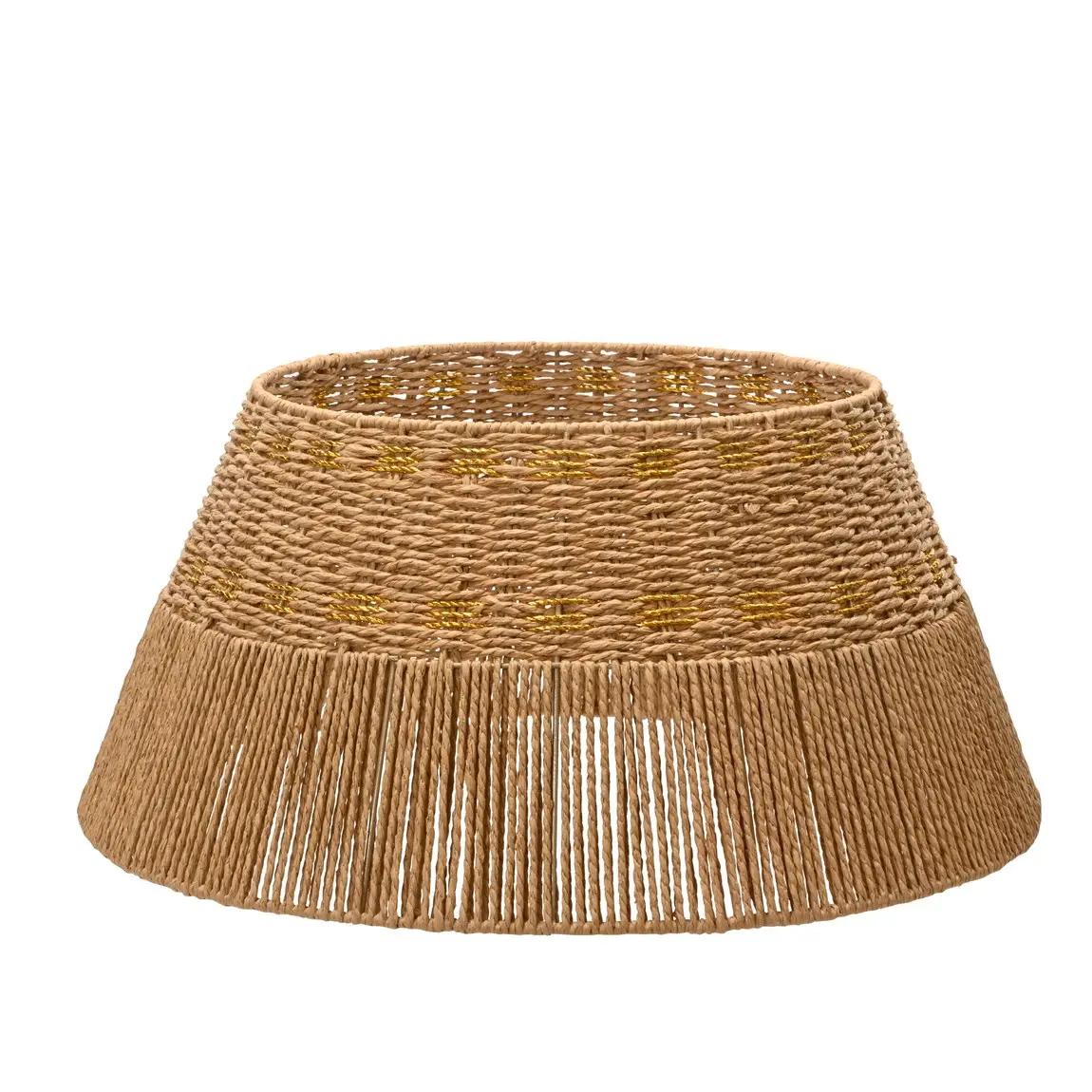 Weihnachtsbaum-copribase Aus Jute Und Gold Ø70 × H28 Cm