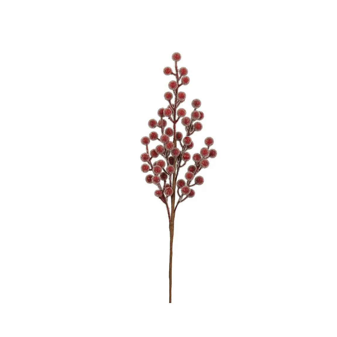Dekorativer Weihnachtszweig Mit Roten Frostbeeren Aus Foam, 50 Cm