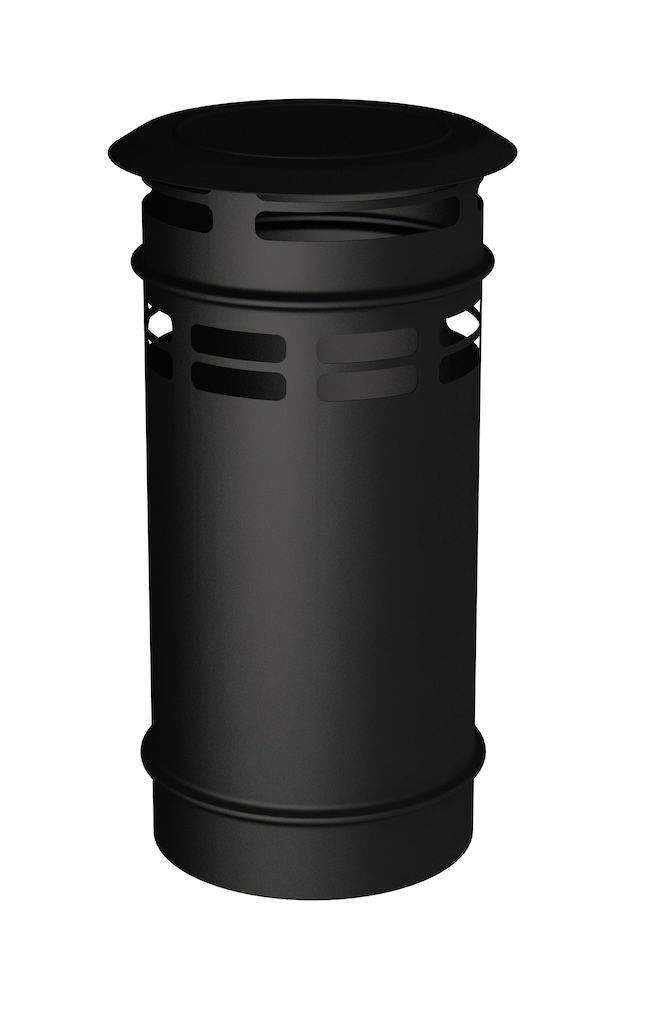 Vertikale Anschlusskappe - Apollo Pellets 2.0 - Schwarz Ø80/130 Mm - Für Pelletöfen Joncoux