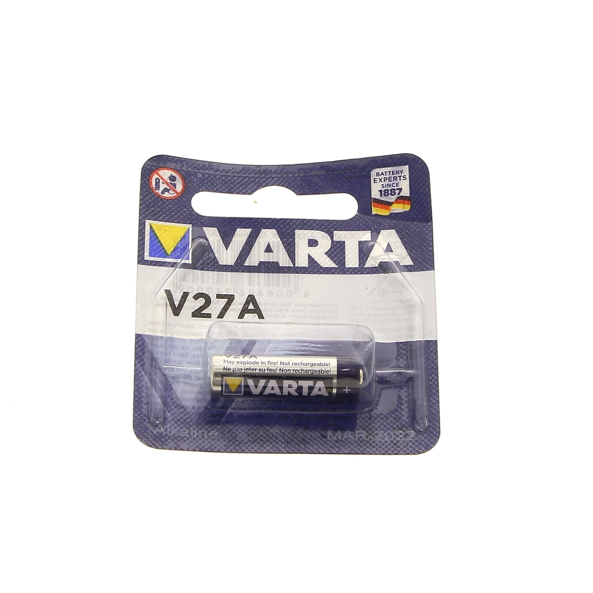 Batterie 12v V27a - A27 - Lr27 - Drogerie Accessoire