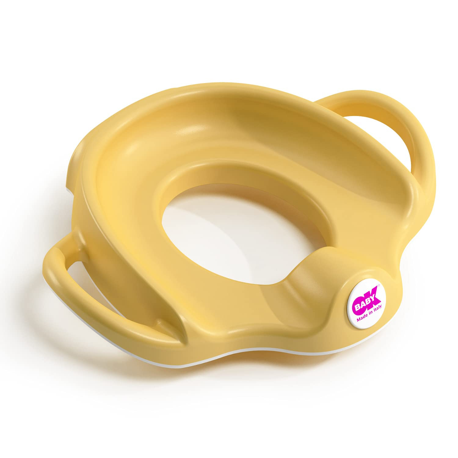 Okbaby Sofa-toilettensitzverkleinerer Mit Rutschfester Kante, Hoher Rückenlehne Und Breiten Griffen – Gelb
