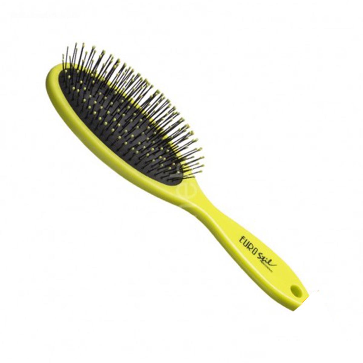 Eurostil Oval Medium Oval Brush Fluor Grün 1un Unisex Erwachsene, Schwarz, Einzel