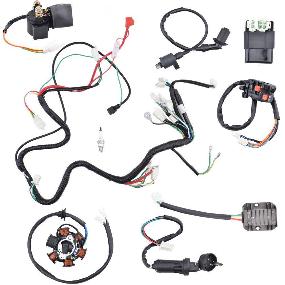 Atv-offroad-motorrad Gy6 Zündspulen-bausatz 125-150 Cm³ Atv Komplettes Fahrzeugkabelbaum-bausatz Zubehör