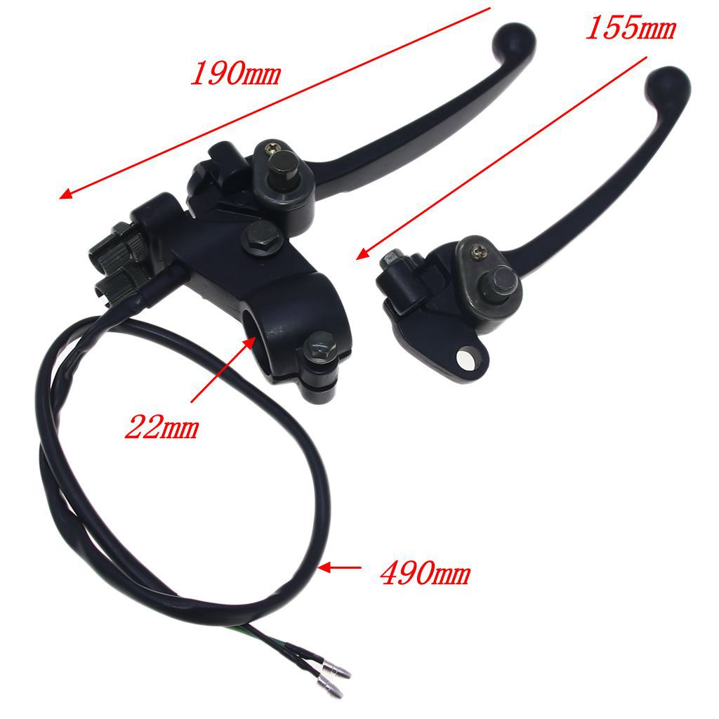 Big Bull Doppelbremshebel + Griffe (22 Mm) - Spezielle Big Bull Doppelbremshebel Mit Griffen