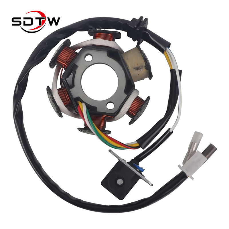 Der Magneto-stator Ist Für Gy6 150cc Und 125cc Zündspulen Mit 5-adrigen Ac 6-poligen Motoren Geeignet.