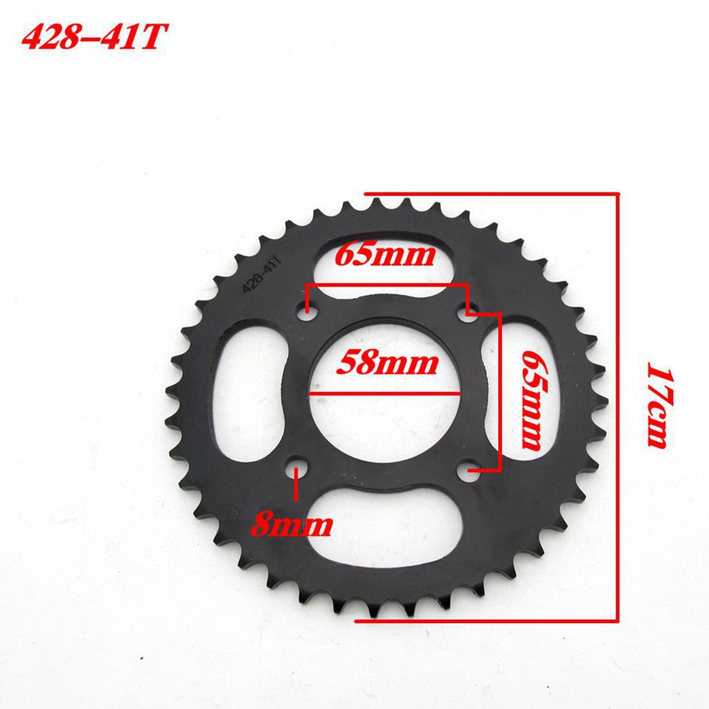 Modifiziertes Motorradritzel 428-41t 58mm Innendurchmesser Motorradgetriebeteile