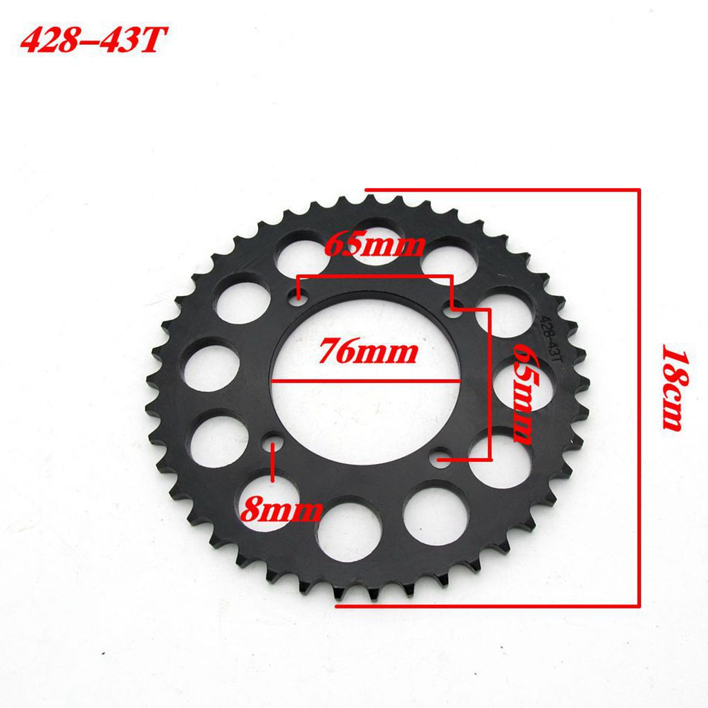 Motorrad-kettenradantriebsteile 428-43t 76mm Innendurchmesser, Direkt Vom Hersteller Bezogen.