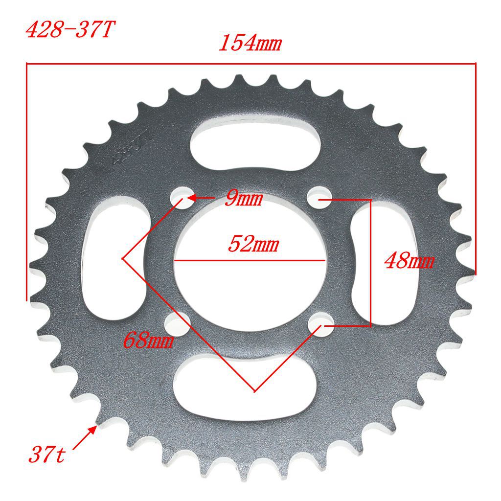 Motorradritzel 428-37t 52mm Innendurchmesser Offroad Atv Antriebsritzel Teile