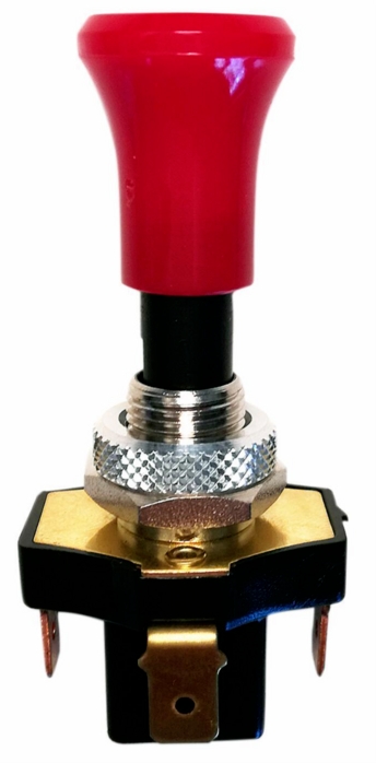 Zugschalter Mit Rückstellung + Rot Beleuchtetem Knopf 12v Ohne Glühbirne 55334