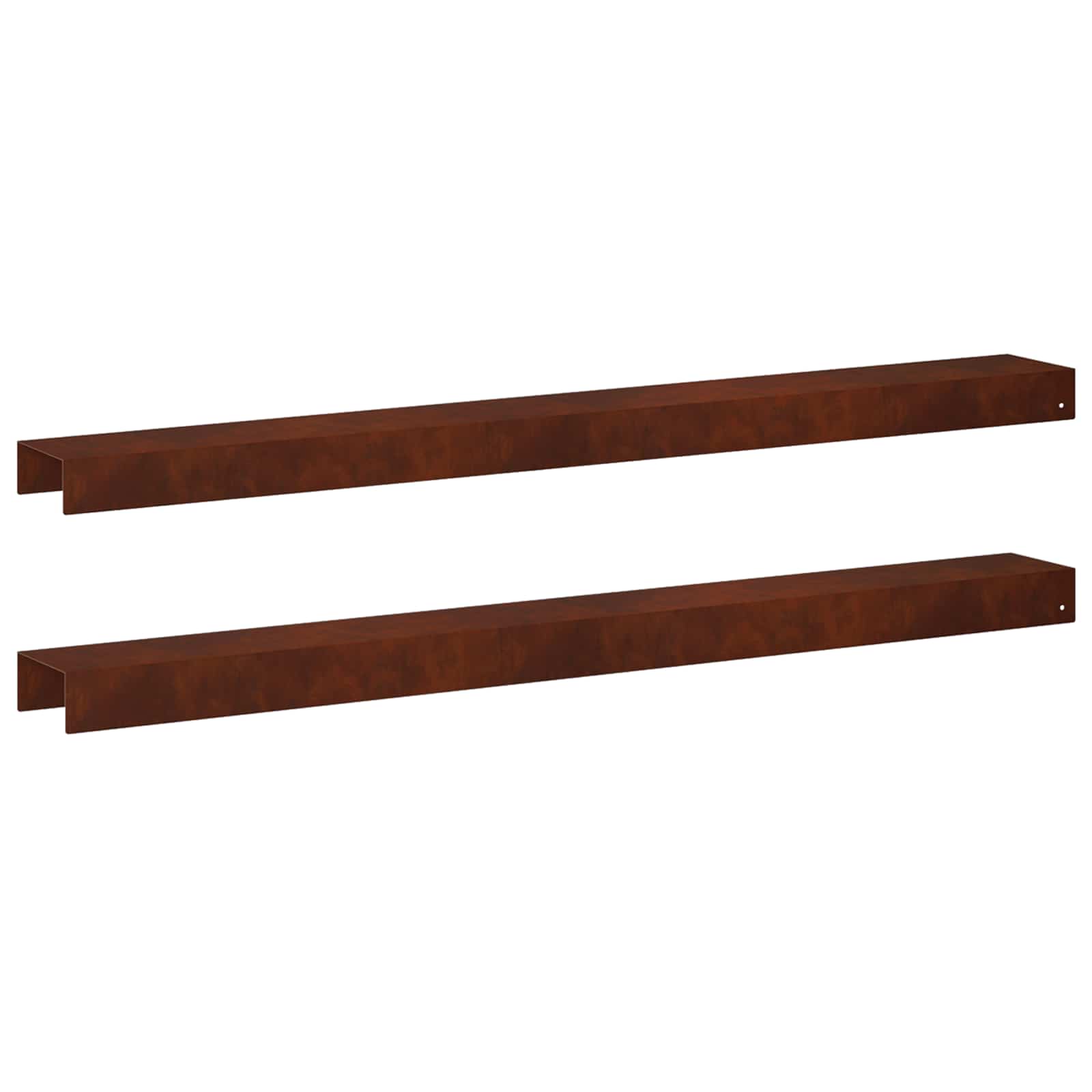 Garten-abdeckprofil 2 Stk. 100 X 10 X 5 Cm Wetterfeststahl Vidaxl