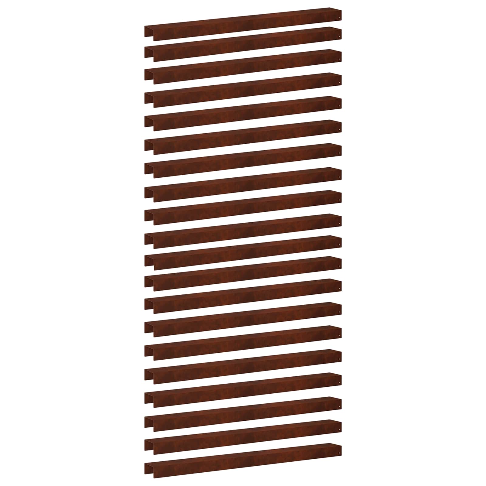 Garten-abdeckprofil 20 Stk. 100 X 10 X 5 Cm Wetterfeststahl Vidaxl