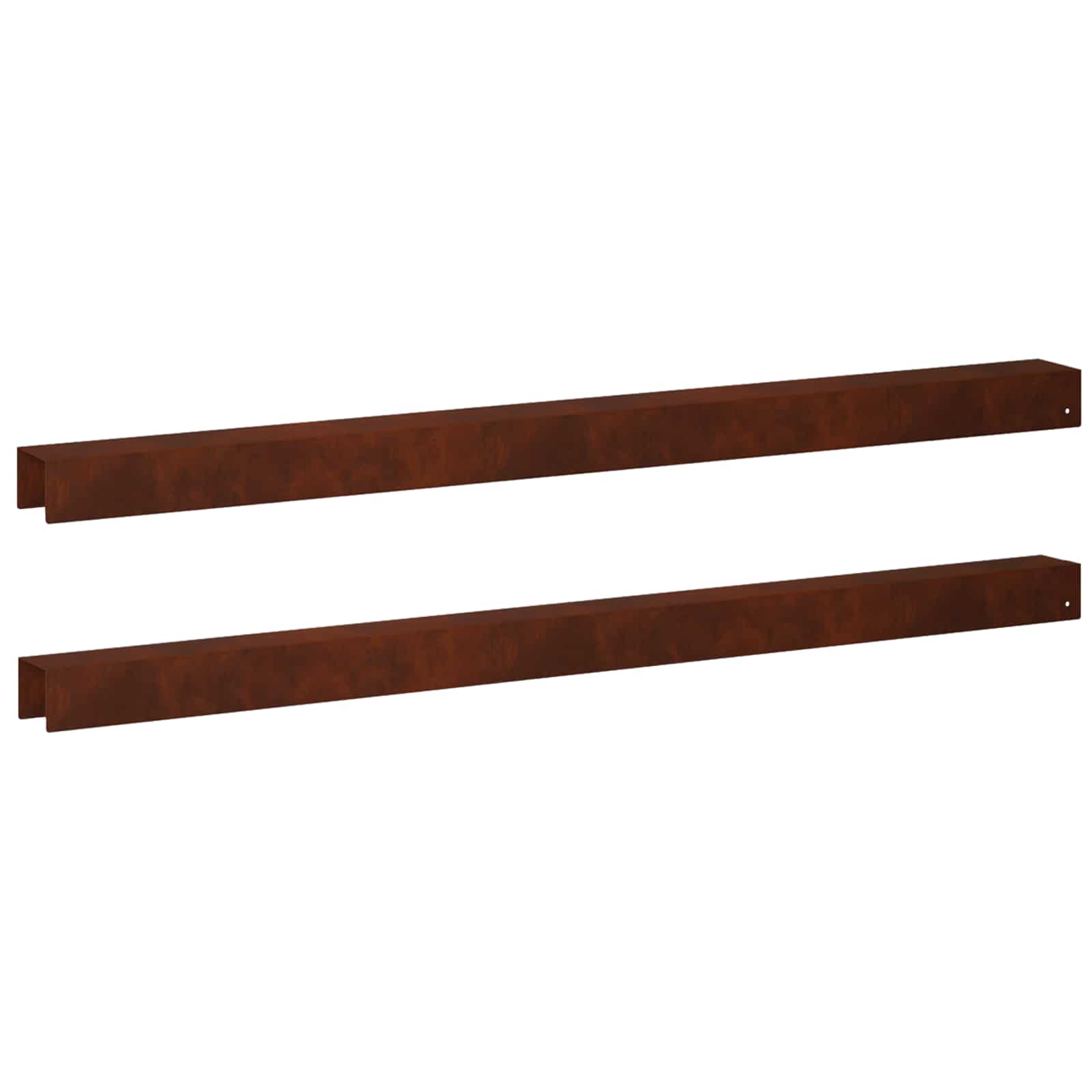 Garten-abdeckprofil 2 Stk. 100 X 6 X 5 Cm Wetterfeststahl Vidaxl