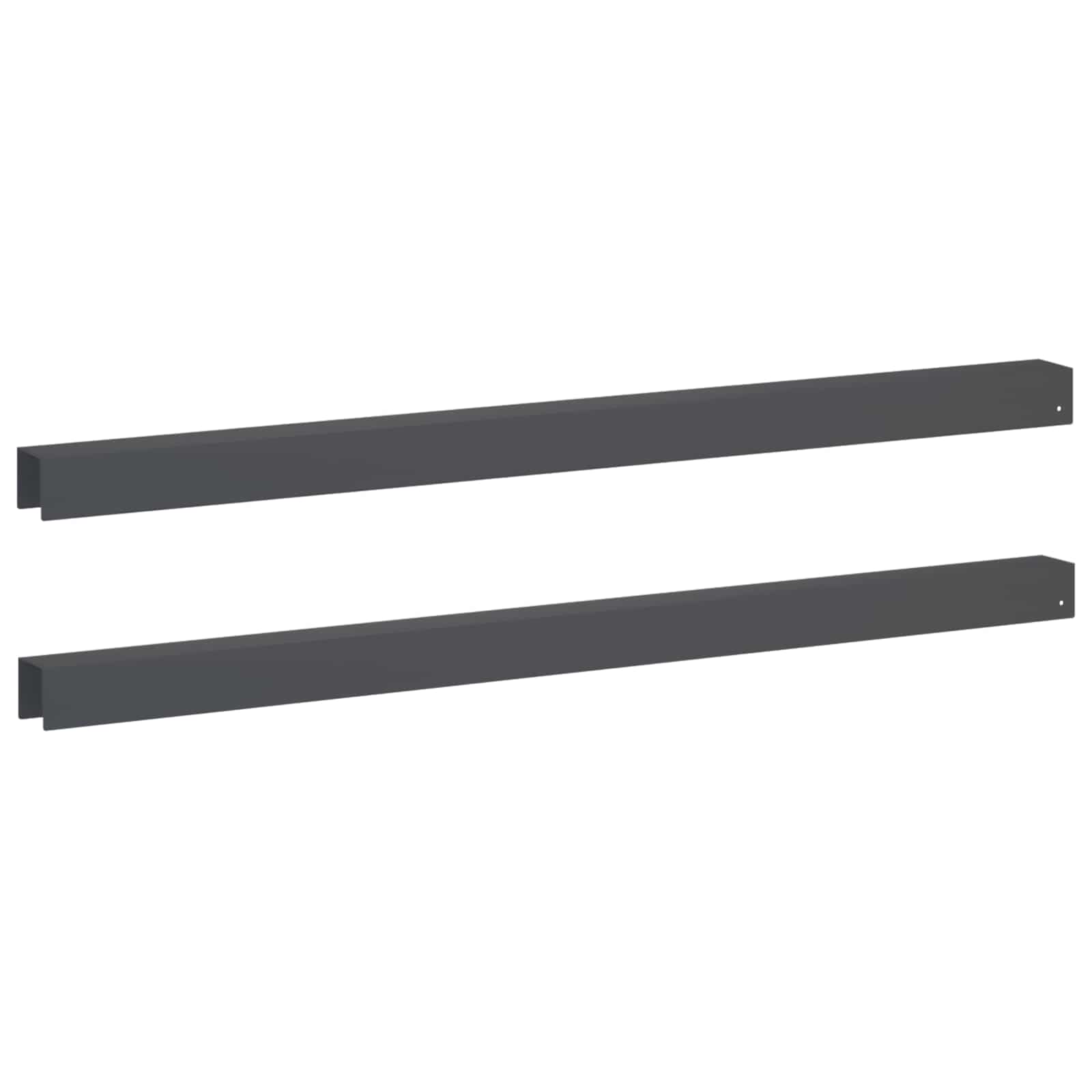 Garten-abdeckprofil 2 Stk. 100 X 5 X 5 Cm Stahl Anthrazit Vidaxl