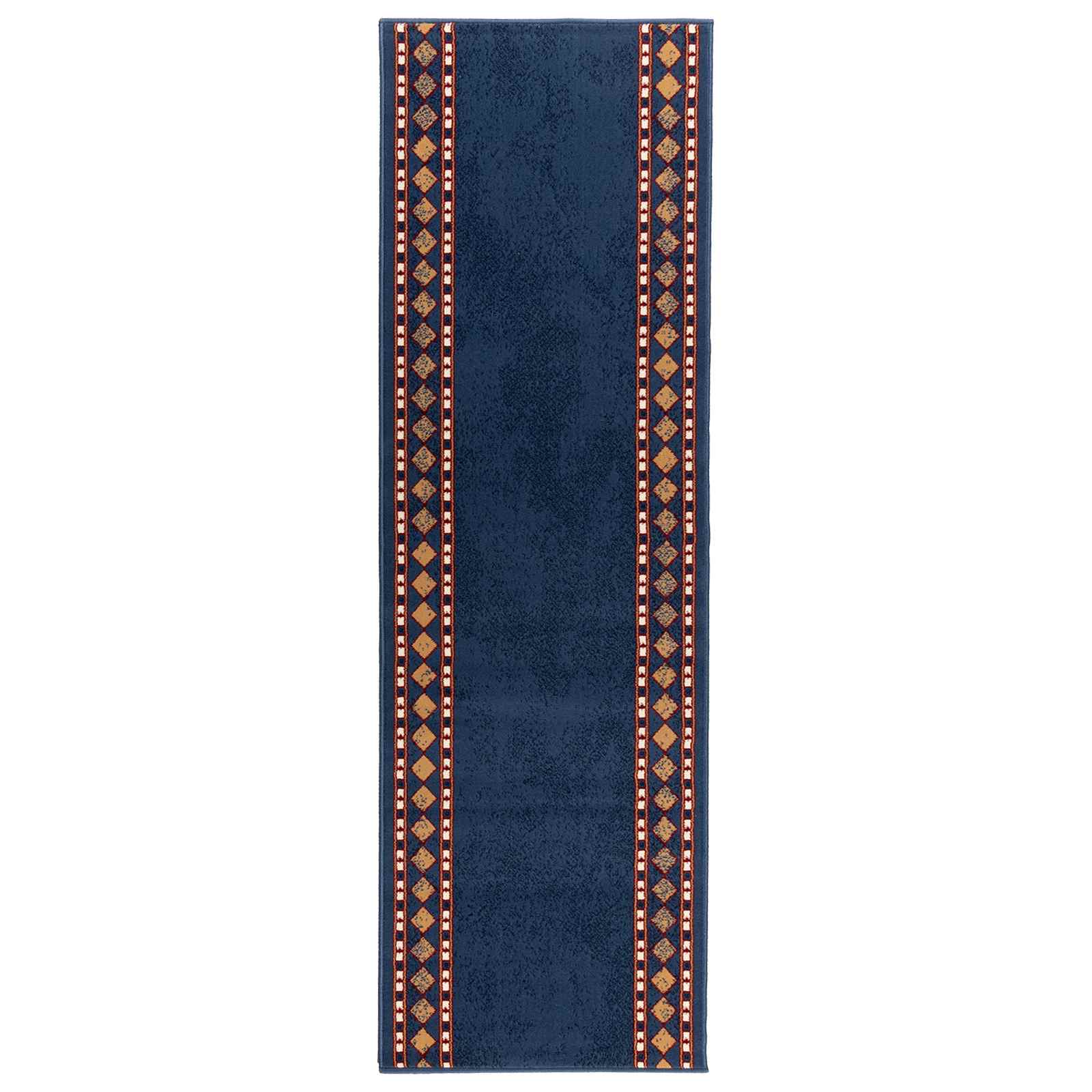 Teppichläufer Flornes Gewebt Blau 80 X 400 Cm Pp 7 Mm Vidaxl