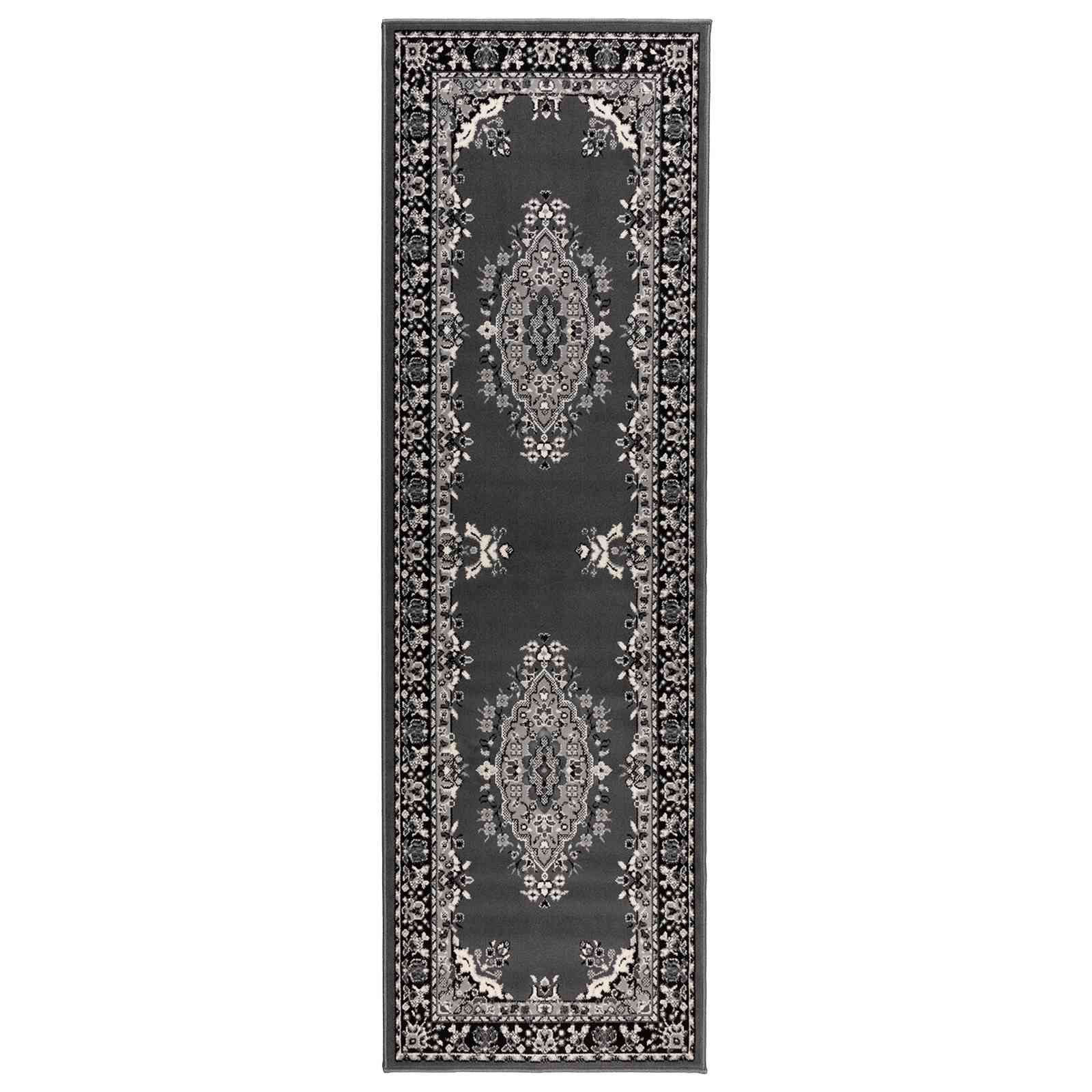 Teppichläufer Flornes Gewebt Grau 80 X 250 Cm Pp 7 Mm Vidaxl