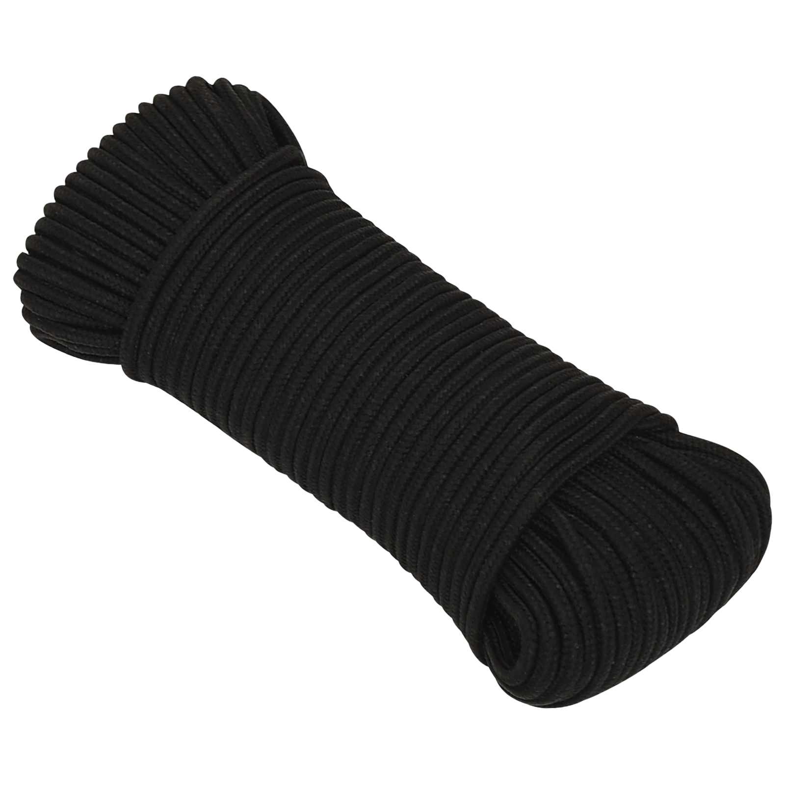 Mehrzweck-allzweckseil 4 Mm 25 M Schwarz Polyester Vidaxl