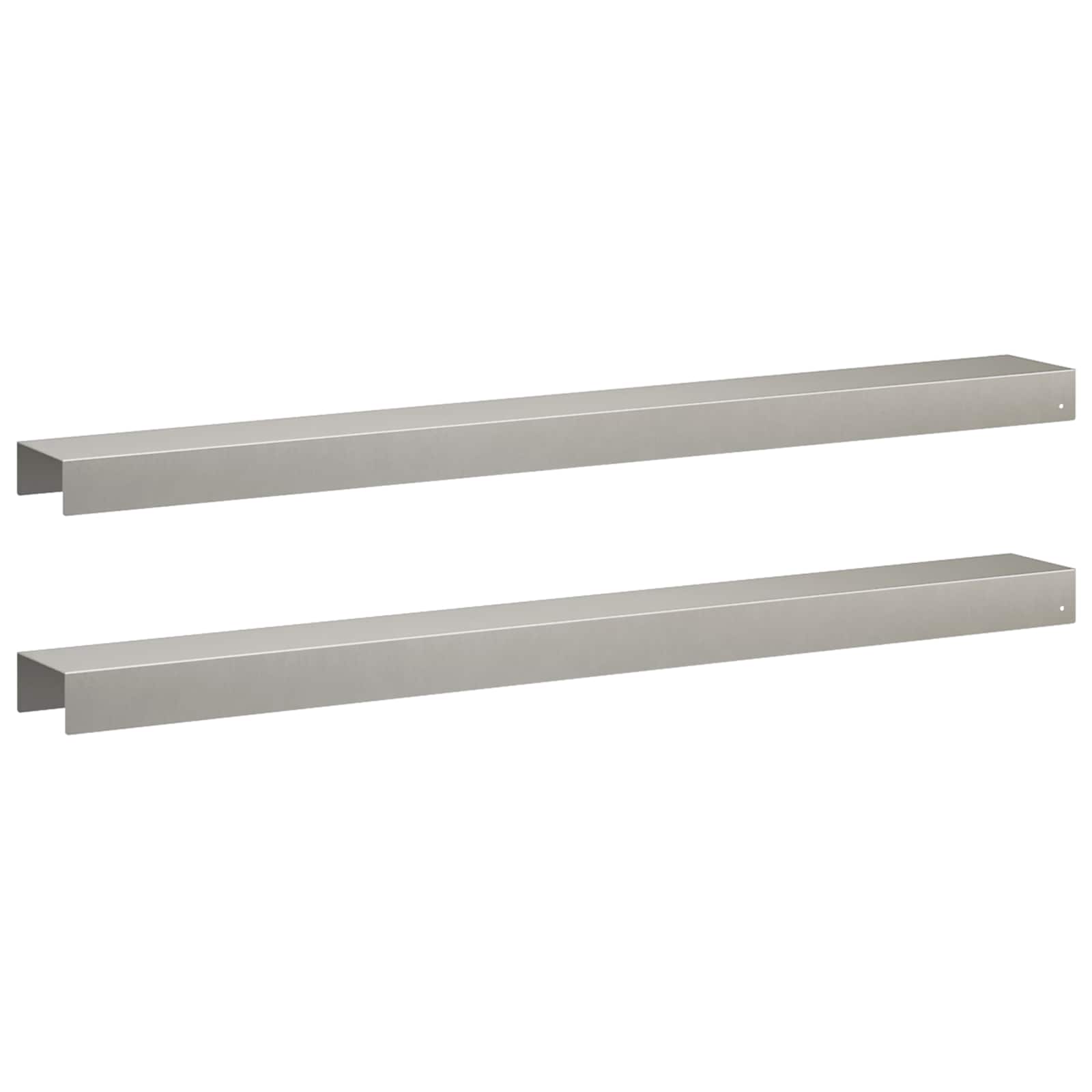 Garten-abdeckprofil 2 Stk. 100 X 10 X 5 Cm Edelstahl Silber Vidaxl