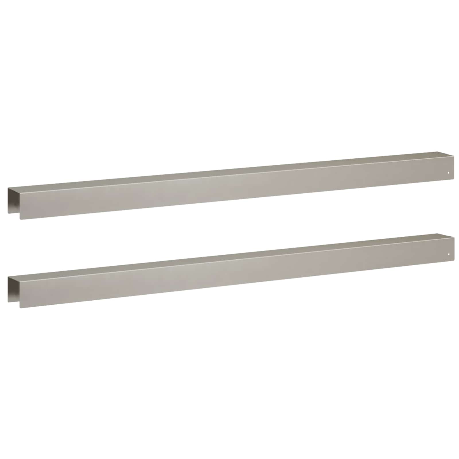 Garten-abdeckprofil 2 Stk. 100 X 6 X 5 Cm Edelstahl Silber Vidaxl