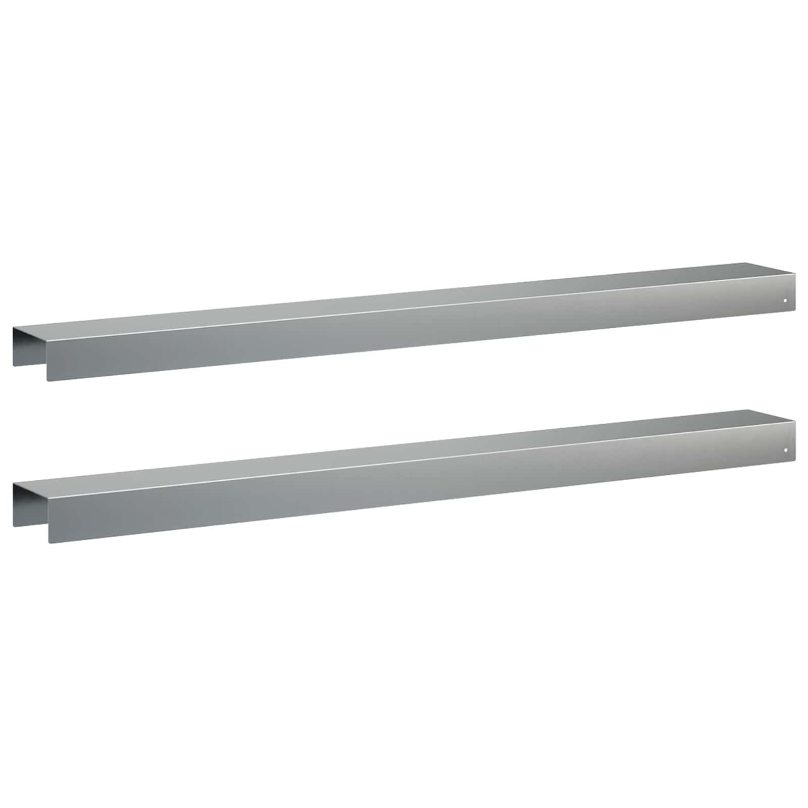 Garten-abdeckprofil 2 Stk. 100 X 10 X 5 Cm Verzinkter Stahl Vidaxl