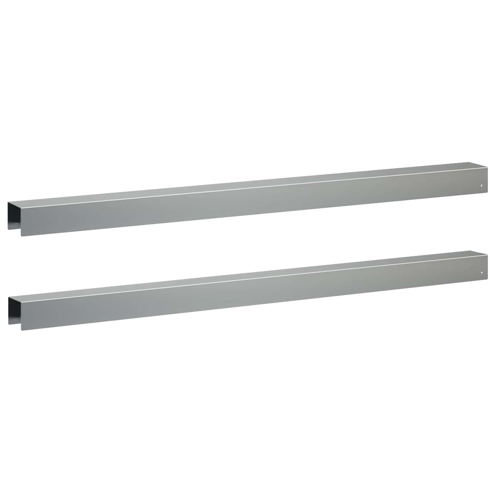 Garten-abdeckprofil 2 Stk. 100 X 6 X 5 Cm Verzinkter Stahl Vidaxl