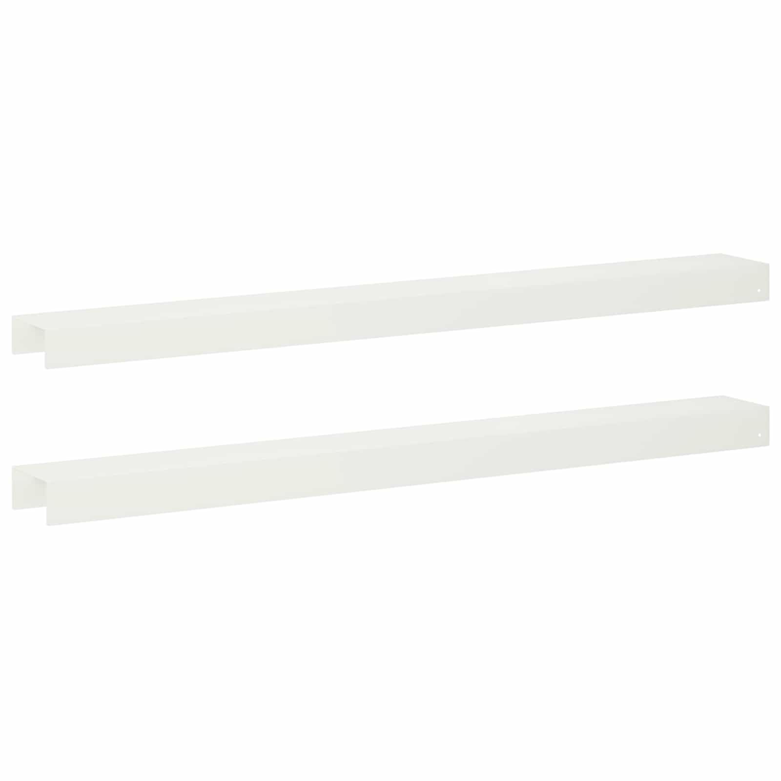 Garten-abdeckprofil 2 Stk. 100 X 10 X 5 Cm Stahl Weiß Vidaxl