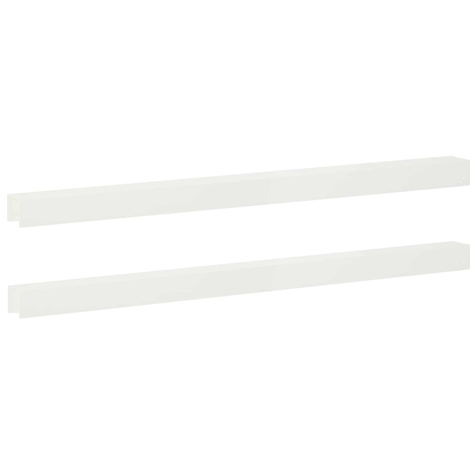 Garten-abdeckprofil 2 Stk. 100 X 6 X 5 Cm Stahl Weiß Vidaxl